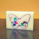 KANU Duftseife eckig Motiv Schmetterling Pflaume 80g